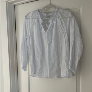 J. Crew White Textured Blouse NWT Small Women’s